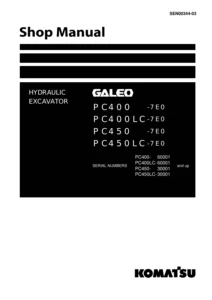 Komatsu PC400-7E0, PC400LC-7E0, PC450-7E0, PC450LC-7E0 Hydraulic Excavator Shop Manual