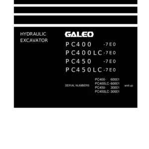 Komatsu PC400-7E0, PC400LC-7E0, PC450-7E0, PC450LC-7E0 Hydraulic Excavator Shop Manual