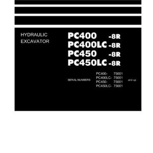 Komatsu PC400-8R PC400LC-8R PC450-8R PC450LC-8R Shop Manual PDF SEN04239-00