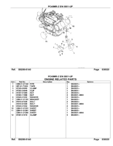 Komatsu PC40MR-2 Parts Book PDF - Serial 8001-Up Mini Excavator Parts Catalog