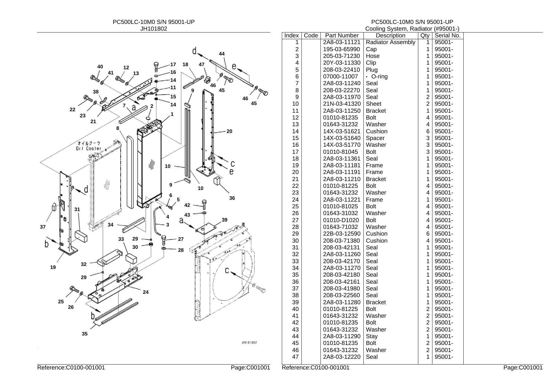 Komatsu PC500LC-10M0 Chassis Parts Catalog โ Serial 95001 and Up PDF Download - Image 2