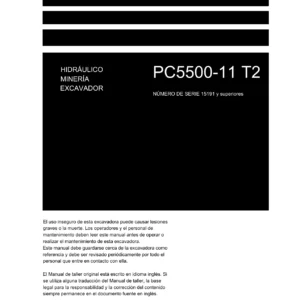 Komatsu PC5500-11 T2 Manual de Taller - Excavadora Hidráulica para Minería PDF