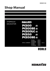 Komatsu PC800-8, PC800SE-8, PC800LC-8, PC850-8, PC850SE-8 Excavator Shop Manual