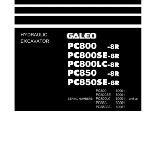 Komatsu PC800-8R PC800SE-8R PC800LC-8R PC850-8R PC850SE-8R Hydraulic Excavator Shop Manual SEN02316-03