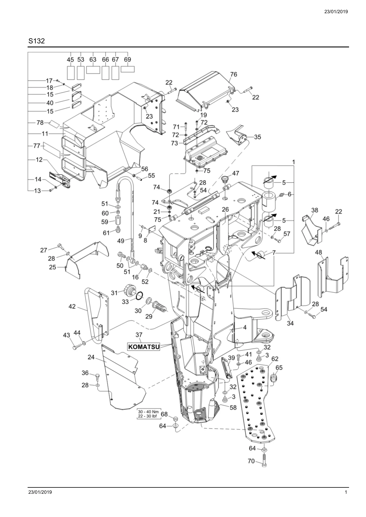 Komatsu S132 Harvester Head Parts Catalog - Portuguese PDF - Image 2