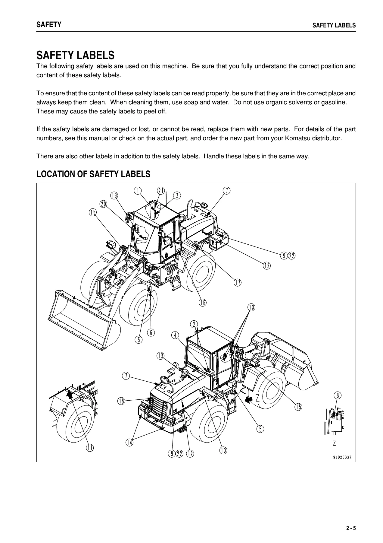 Komatsu WA200-6 Wheel Loader Operation and Maintenance Manual - TEN00471-07 - Image 2