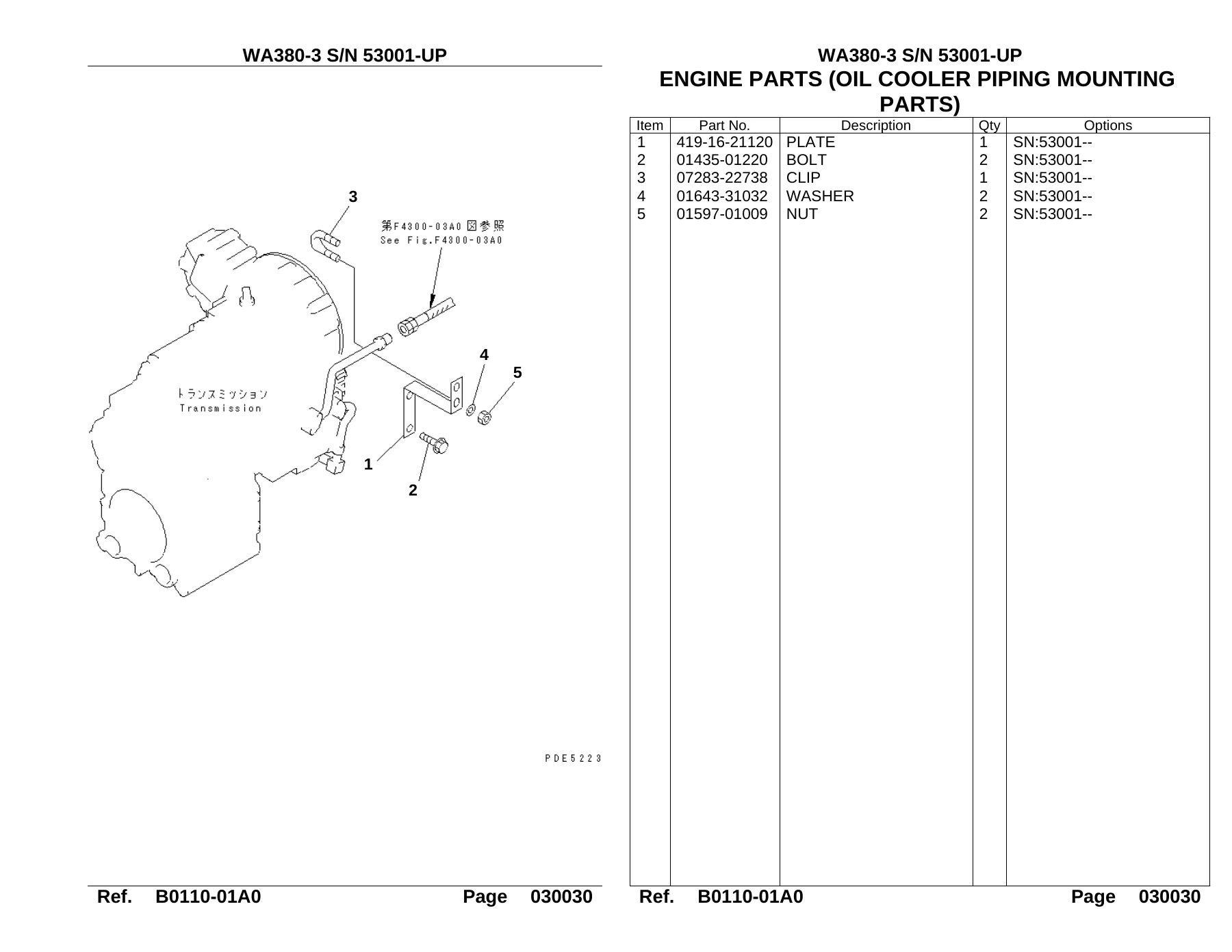Komatsu WA380-3 Wheel Loader Parts Catalog Manual - S/N 53001-UP PDF - Image 2