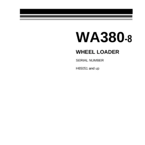 Komatsu WA380-8 Wheel Loader Parts Book Manual - Serial No H65051 and up (VENPB48000)