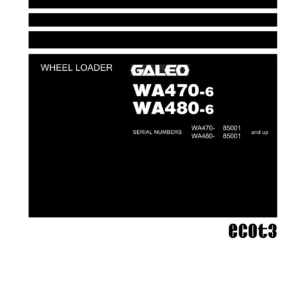 Komatsu WA470-6 WA480-6 Wheel Loader Shop Manual SEN00783-03 PDF