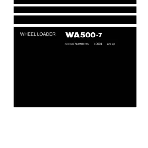 Komatsu WA500-7 Wheel Loader Shop Manual - SEN05693-03 PDF Download