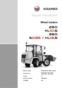 Kramer 250 350 5035 KL10.5 KL12.5 Wheel Loaders Repair Handbook 1000379658