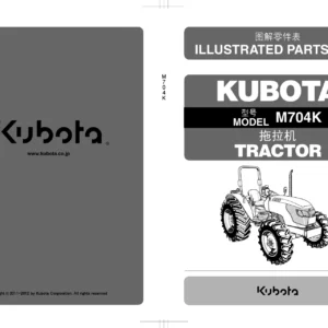Kubota M704K Tractor Illustrated Parts List Manual - PDF
