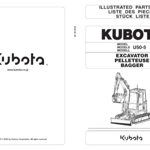 Kubota U50-5 Excavator Illustrated Parts List 2020 - 97899-12980 Parts Catalog PDF