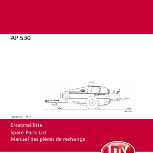 LELY WELGER AP 530 Spare Parts List Manual 1132.99.21.01 PDF Download