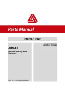 LGMG AR16J-2 Mobile Elevating Work Platform Spare Parts Manual - 2025 Edition PDF