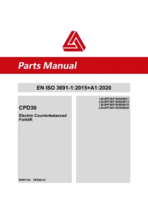 LGMG CPD30 Electric Forklift Parts Manual CPD30-G1 - Illustrated Spare Parts Catalog PDF