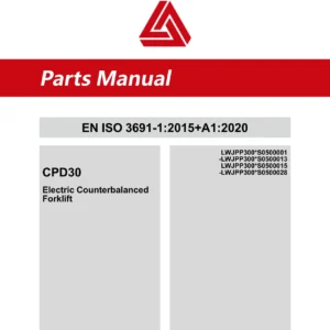 LGMG CPD30 Electric Forklift Parts Manual CPD30-G1 - Illustrated Spare Parts Catalog PDF