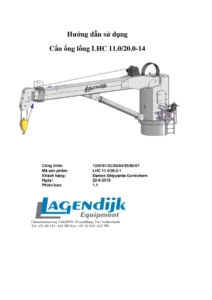 Lagendijk LHC 11.0/20.0-14 Hydraulic Telescopic Deck Crane Service & Maintenance Manual
