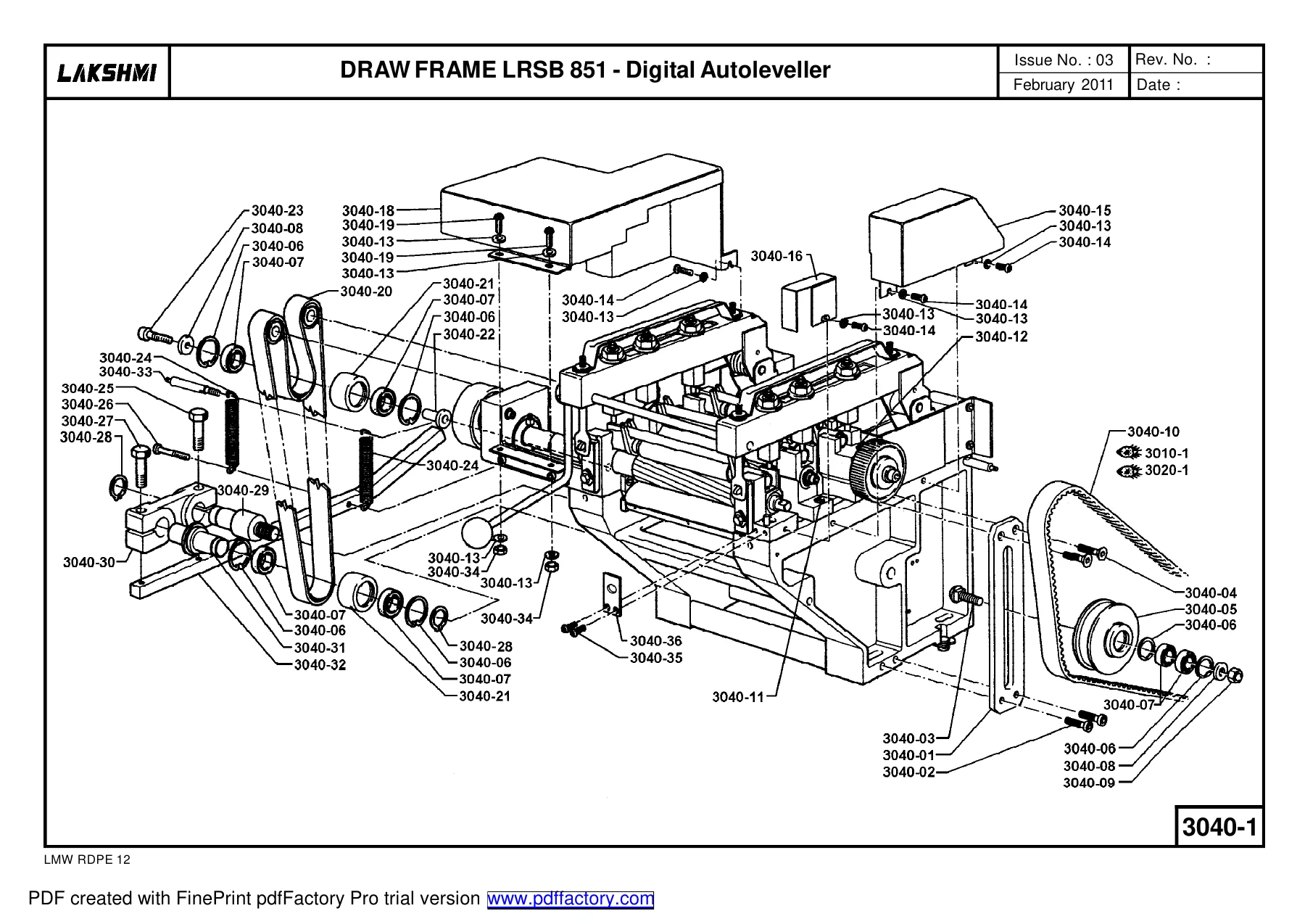 Lakshmi LMW LRSB 851 Digital Autoleveller Spare Parts Catalogue - PDF - Image 3