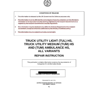 Land Rover TUL HS TUM HS & TUM Ambulance Repair Instruction AESP 2320-D-128-522
