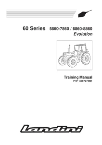 Landini 60 Series 5860 6860 7860 8860 Evolution Training Manual - Tractor Repair Guide PDF 3667270M1