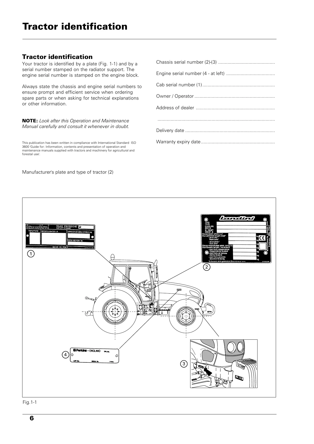 Landini Landpower 125-185 TDI Operation and Maintenance Manual - PDF Download - Image 2