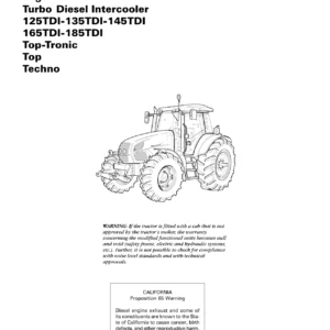 Landini Legend TDI 125TDI-185TDI Tractor Operation and Maintenance Manual - PDF