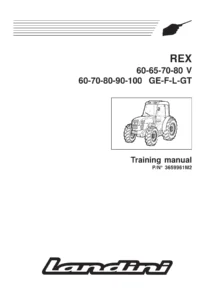 Landini Rex 60-100 V GE F L GT Tractor Training Manual 3659961M2 - PDF Download
