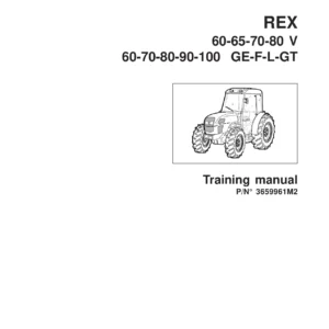 Landini Rex 60-100 V GE F L GT Tractor Training Manual 3659961M2 - PDF Download