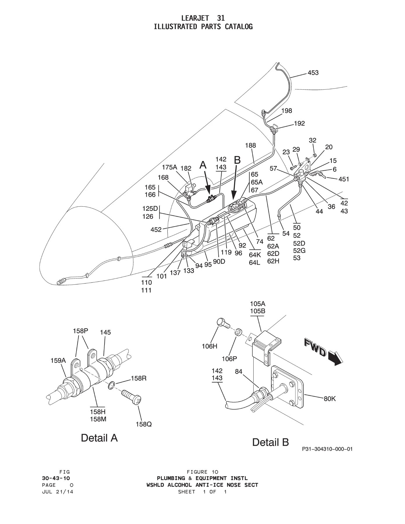 Learjet 31 Series Illustrated Parts Catalog IPB-102 PDF - Revision 25 - Image 2