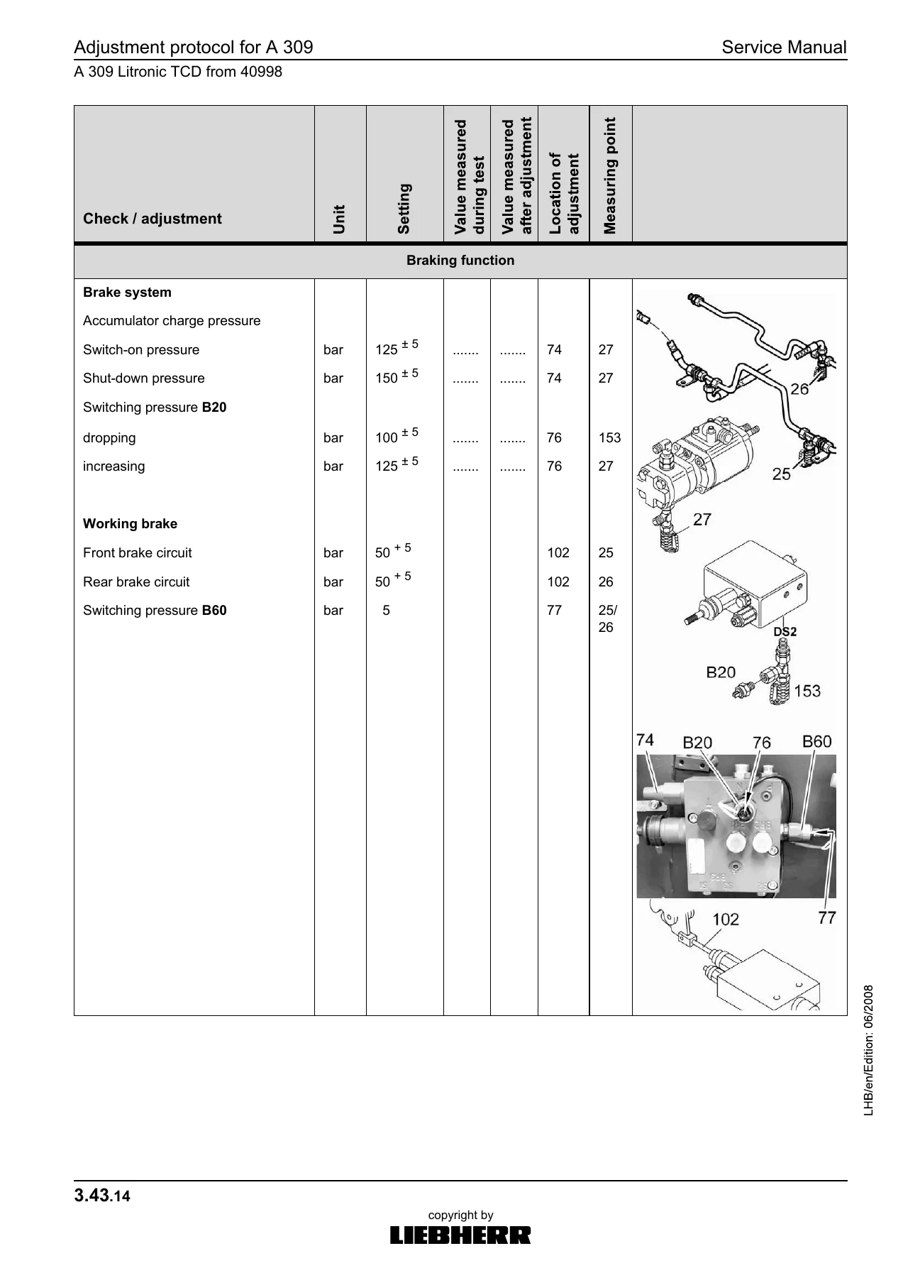 Liebherr A 309 R 317 Litronic TCD Hydraulic Excavator Service Manual - Image 2