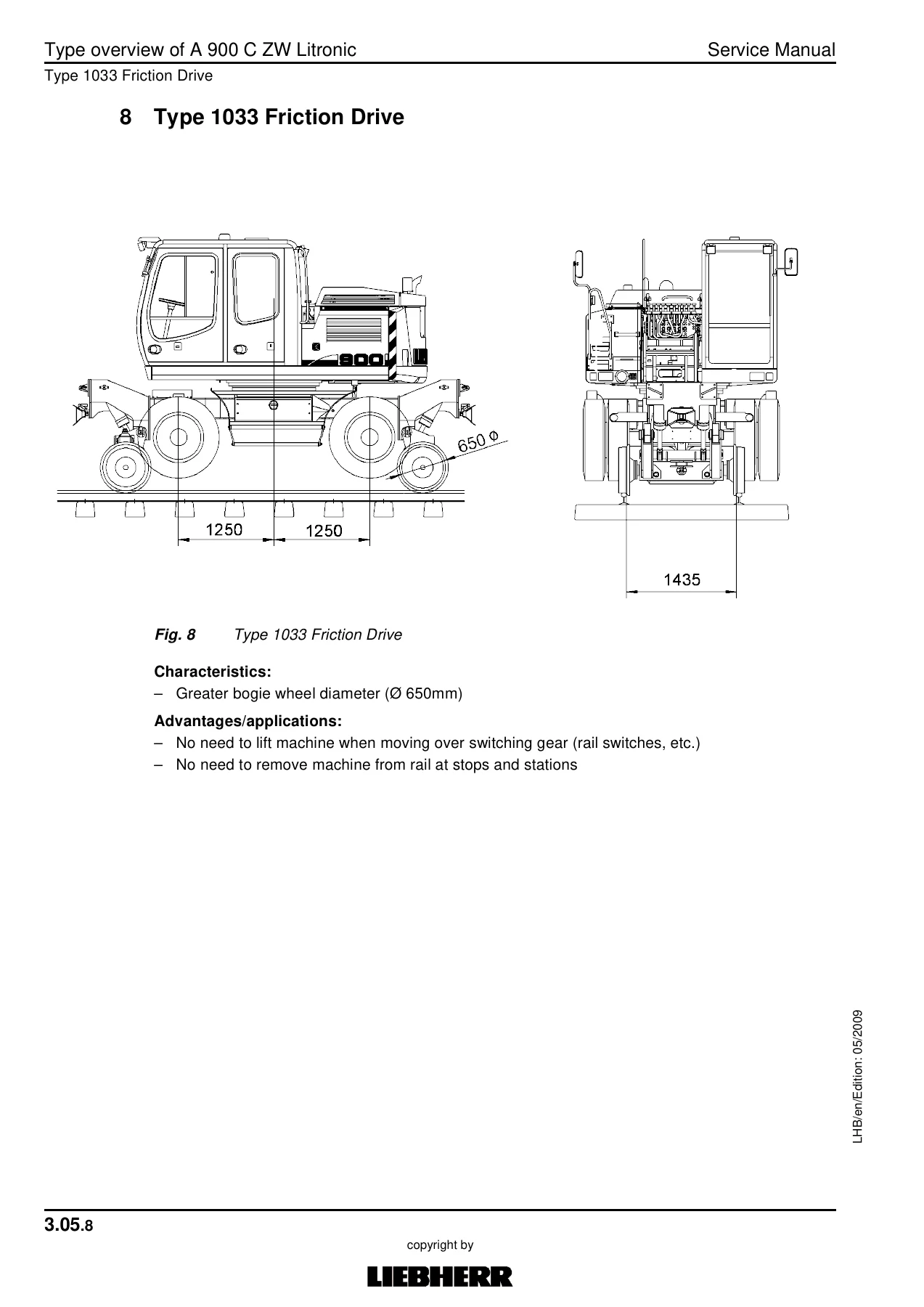 Liebherr A 900 C-ZW EDC Litronic Rail-Road Excavator Service Repair Manual - Image 3