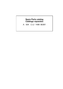 Liebherr A 934 C-LI Spare Parts Catalogue 1499 80361 - Complete PDF Parts Manual