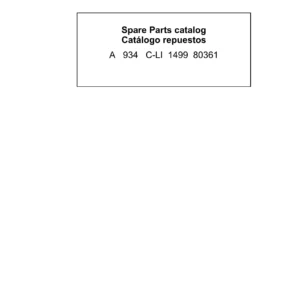 Liebherr A 934 C-LI Spare Parts Catalogue 1499 80361 - Complete PDF Parts Manual