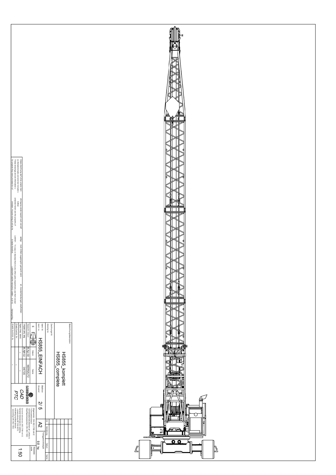 Liebherr HS 855 HD Crawler Crane Technical Information Manual - PDF - Image 2