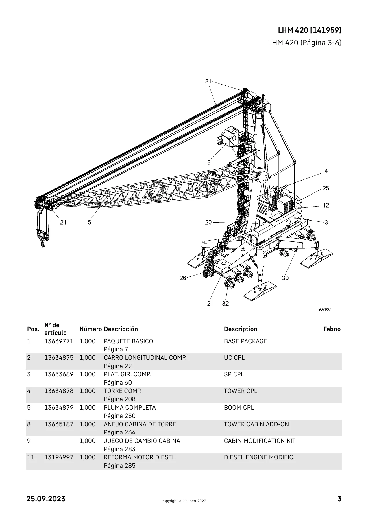 Liebherr LHM 420 Parts Catalogue 141959 - Complete Spare Parts Manual PDF - Image 2