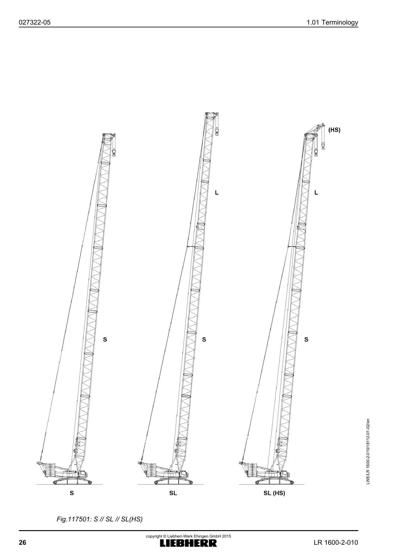 Liebherr LR 1600-2 Crawler Crane Operating Instructions Manual 18112-01-02 - Image 3