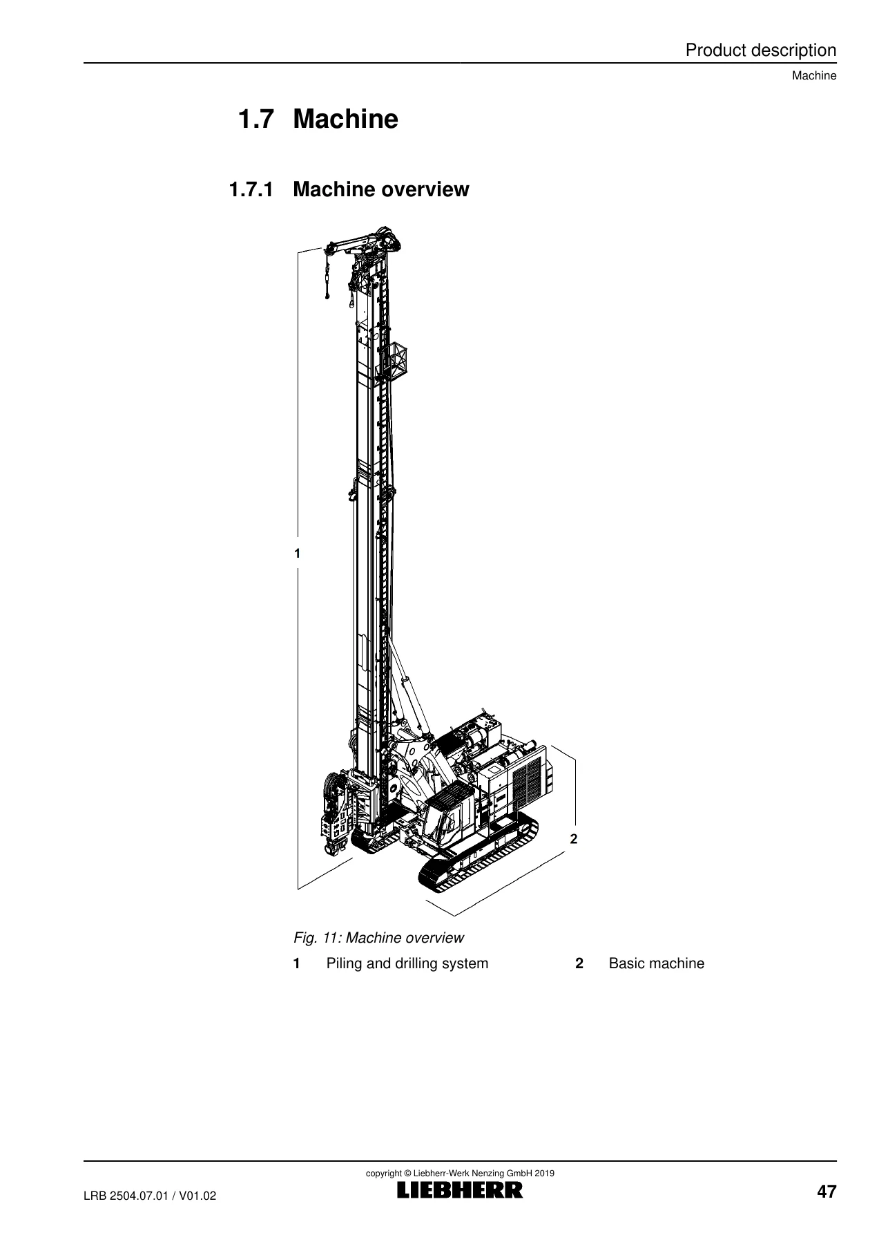 Liebherr LRB 355.1 Piling and Drilling Rig Operator's Manual - PDF Edition - Image 2