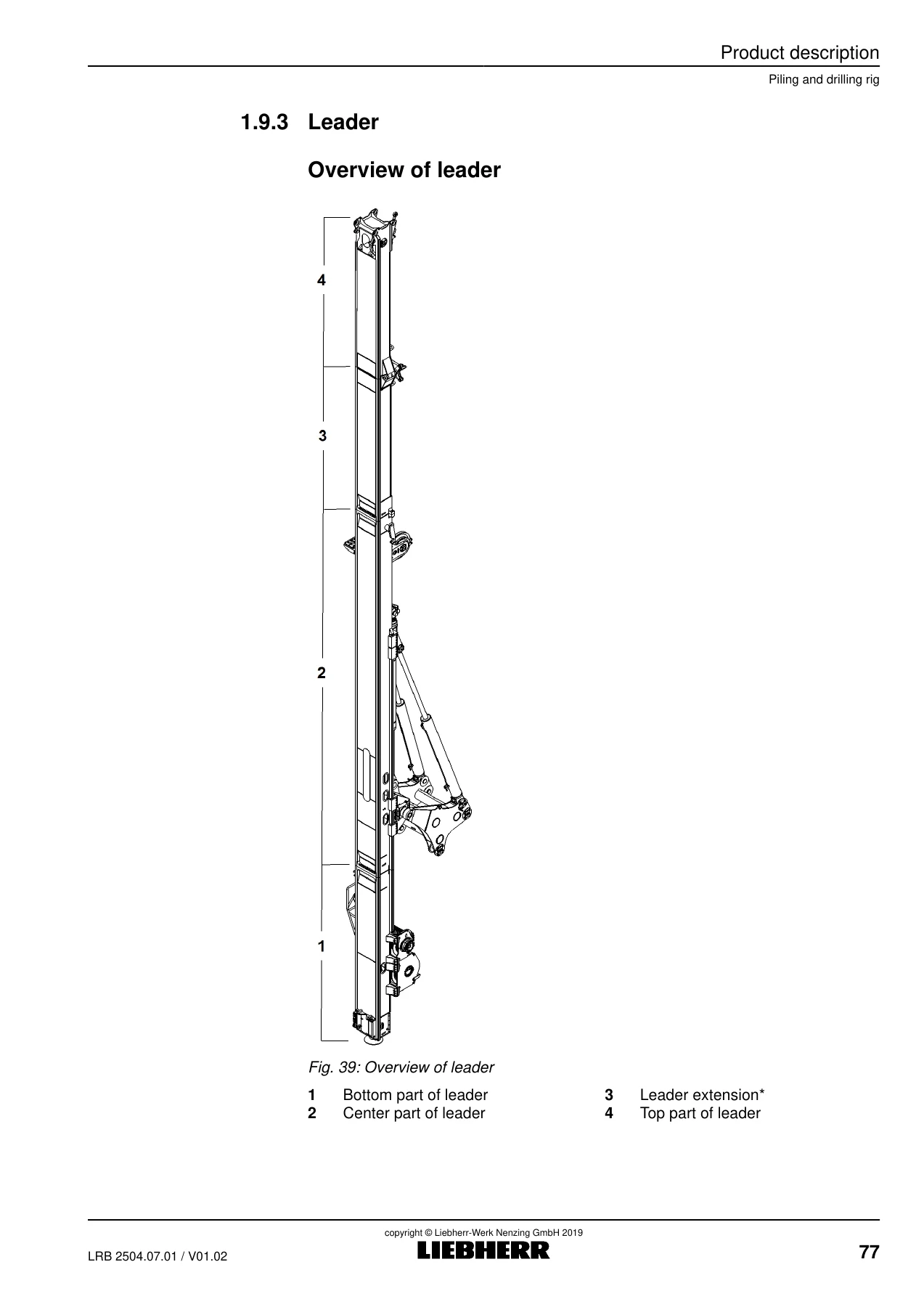 Liebherr LRB 355.1 Piling and Drilling Rig Operator's Manual - PDF Edition - Image 3