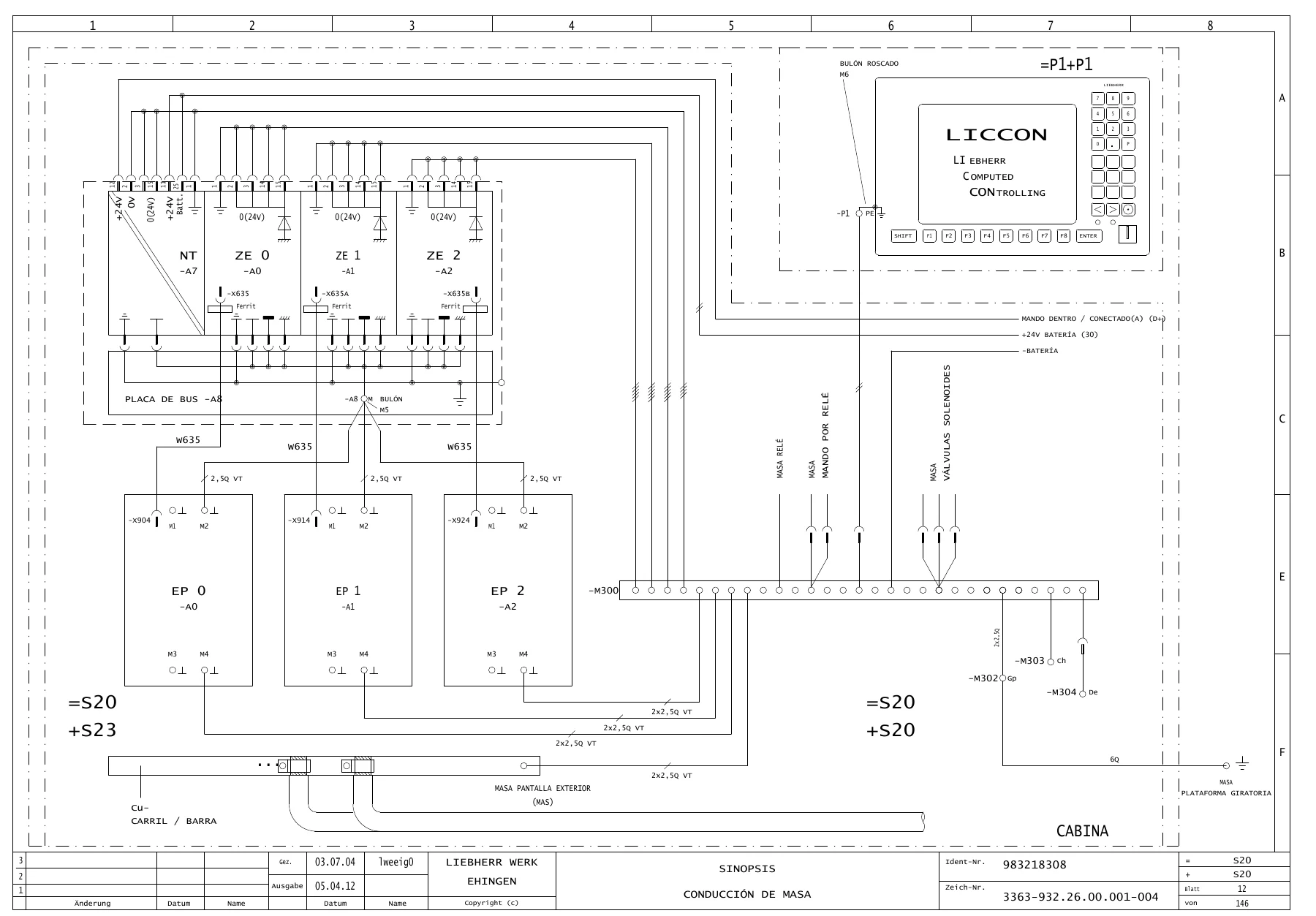 Liebherr LTM 1080/1 Esquema de Conexiones ElΓ©ctricas Plataforma Giratoria 983218308 - PDF - Image 3