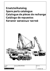 Liebherr LTM 1500-8.1 Mobile Crane Spare Parts Catalogue 073182 – Complete Illustrated Parts Manual PDF