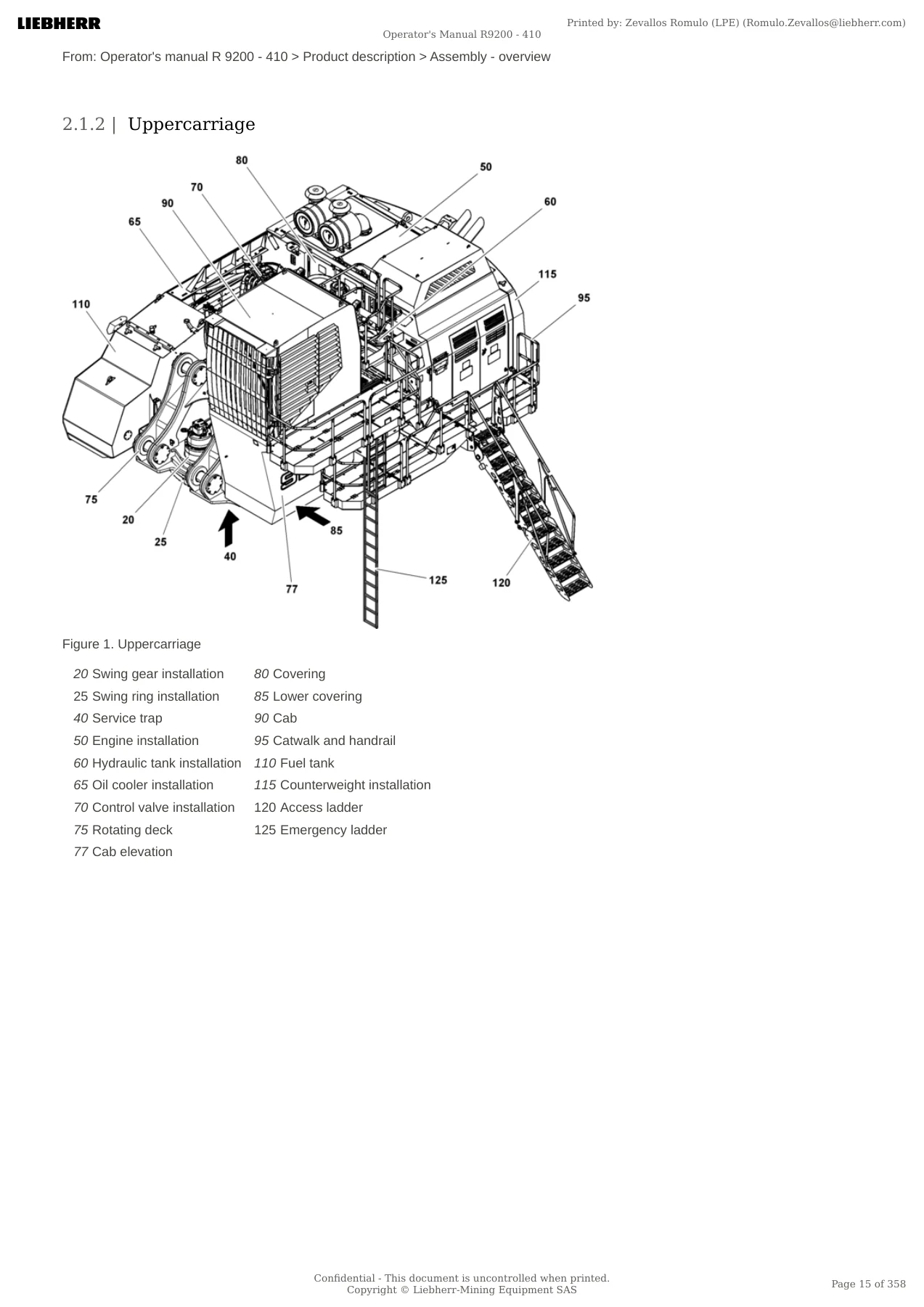 Liebherr R 9200 Mining Excavator Operator's Manual - Backhoe & Shovel Attachments PDF - Image 2
