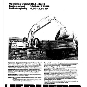 Liebherr R 942 Litronic Crawler Excavator Operation and Maintenance Manual 1997