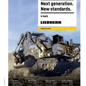 Liebherr R 9600 Hydraulic Excavator Maintenance Manual 2021 - PDF Download