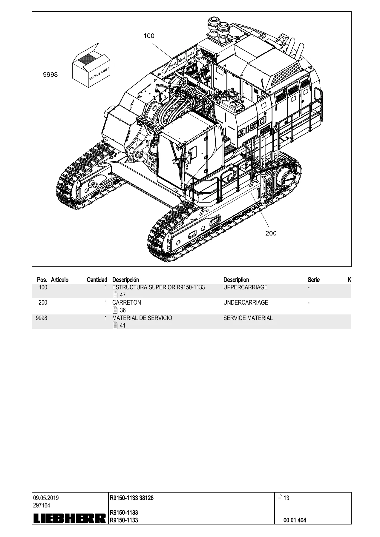 Liebherr R9150-1133 38128 Parts Catalog 09.05.2019 - PDF - Image 2