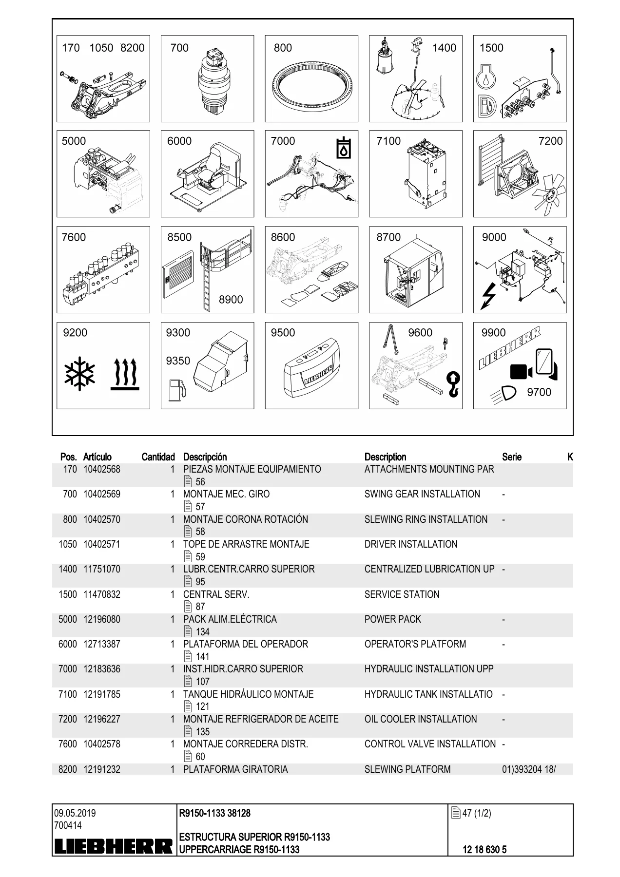 Liebherr R9150-1133 38128 Parts Catalog 09.05.2019 - PDF - Image 3