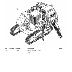 Liebherr R9200-410 Excavator SN 40117 Spare Parts Catalog 2023 - PDF