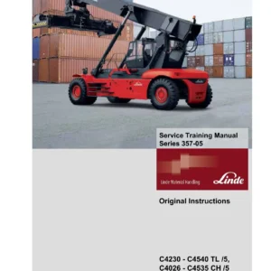 Linde C4230-C4540 TL-5 C4026-C4535 CH-5 Reach Stacker Service Training Manual 357 804 4601