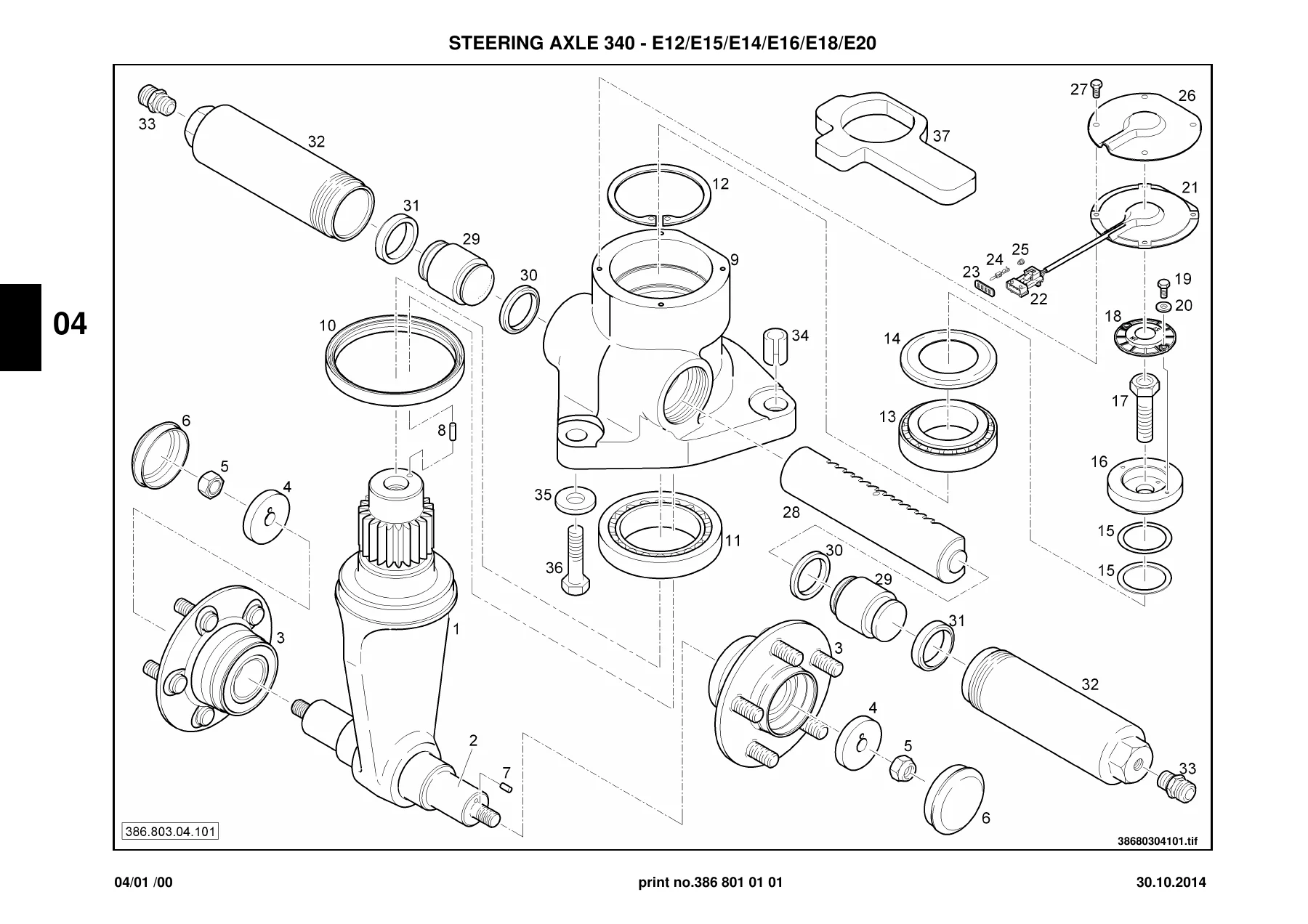 Linde E12 E14 E15 E16 E18 E20 Forklift Spare Parts List - 386 801 01 01 PDF - Image 3