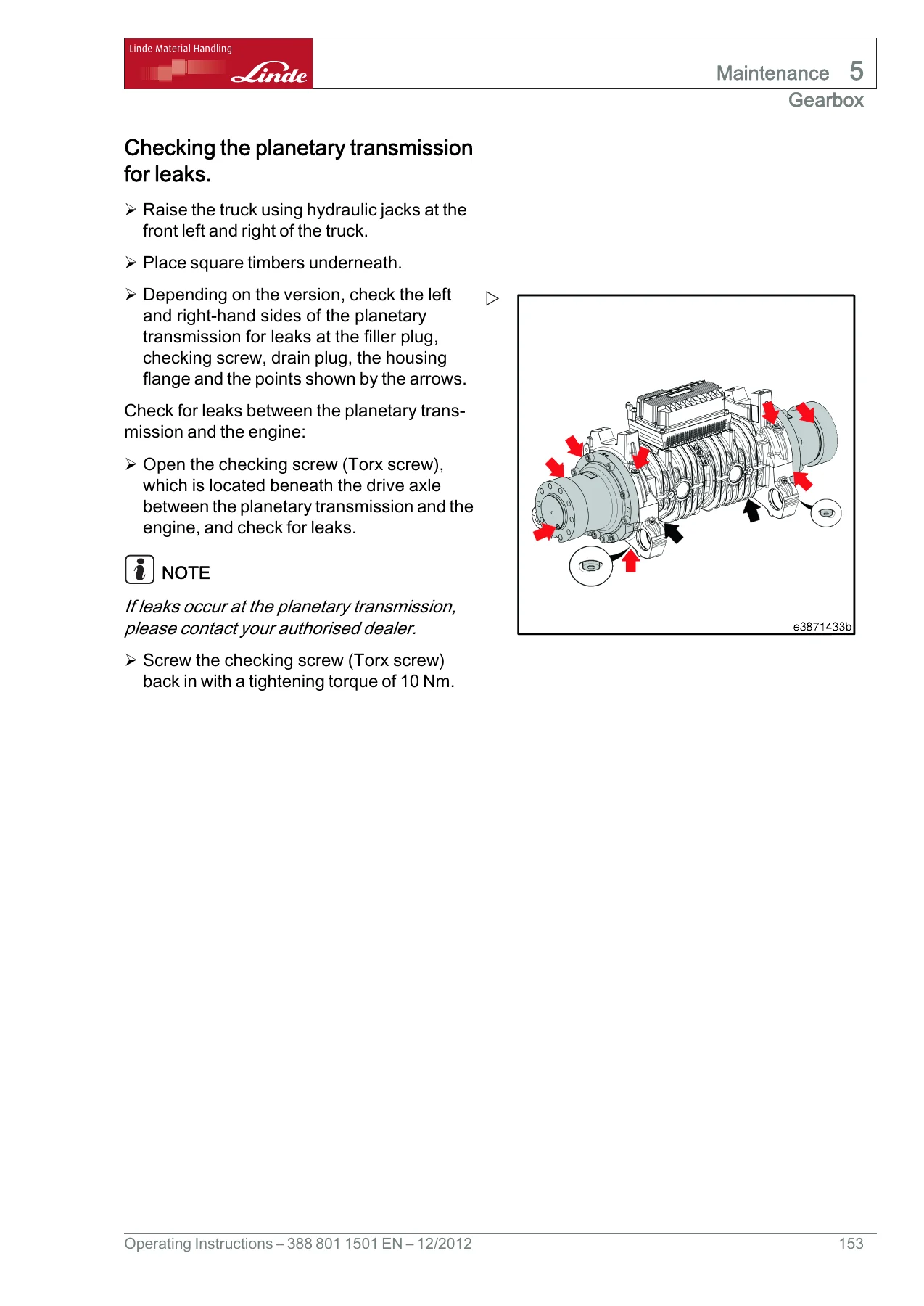 Linde E35 E40 E45 E50 Series 388 Electric Forklift Operator Manual - 388 801 1501 - Image 3